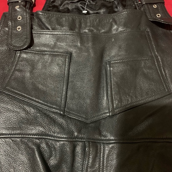 MENS POWER SOURCE LEATHER JUMPSUIT LIKE NEW ITS A FARMER - Picture 14 of 14